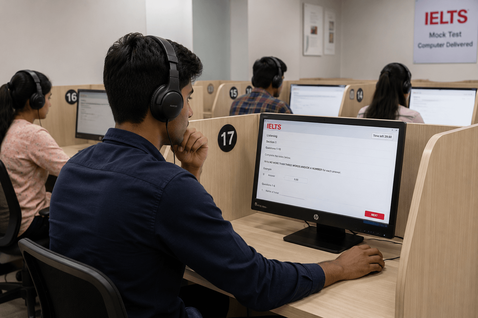 IELTS exam interface